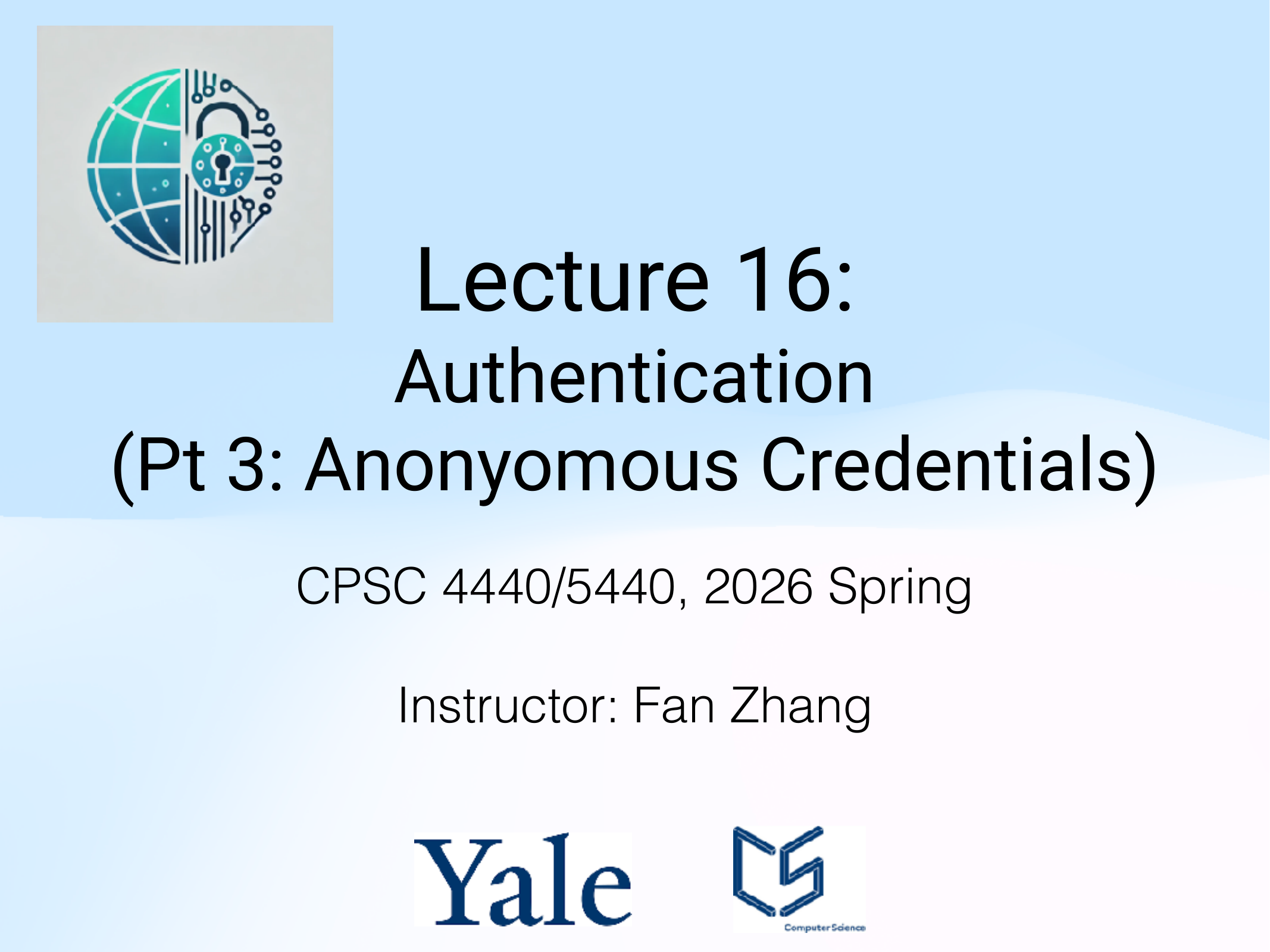 Preview of Anonymous credentials slides